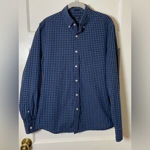 J. Crew Blue Casual Button Down Shirt with Gingham Pattern